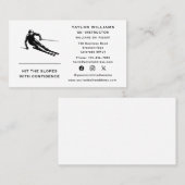 Carte De Visite Entraîneur de ski amusant Instructeur de ski Média (Devant / Derrière)