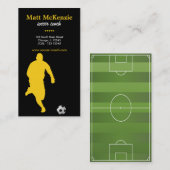 Carte De Visite Entraîneur de soccer (Or) (Devant / Derrière)