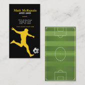 Carte De Visite Entraîneur de soccer (Or) (Devant / Derrière)