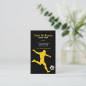 Carte De Visite Entraîneur de soccer (Or) (Debout devant)