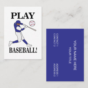 Carte De Visite Entraîneur de sport de baseball Joueur