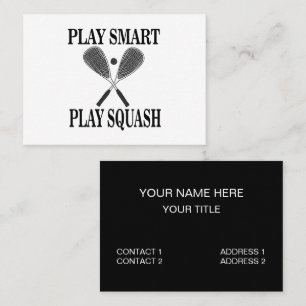 Carte De Visite Entraîneur de squash Coach