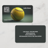 Carte De Visite Entraîneur de tennis (Devant / Derrière)