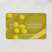 Carte de visite entraîneur de tennis (Dos)