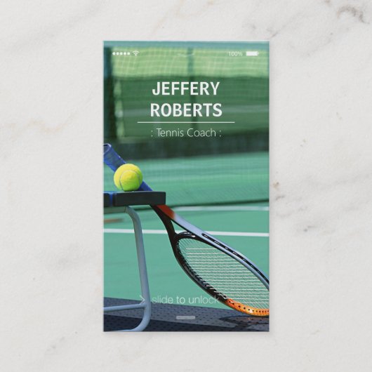 Carte De Visite Entraîneur de tennis Creative Tennis (Devant)