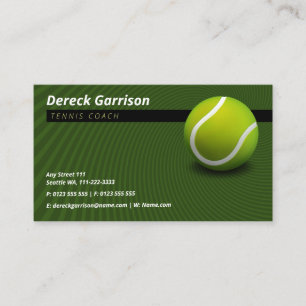 Carte De Visite Entraîneur de tennis Leçons de pratique de for
