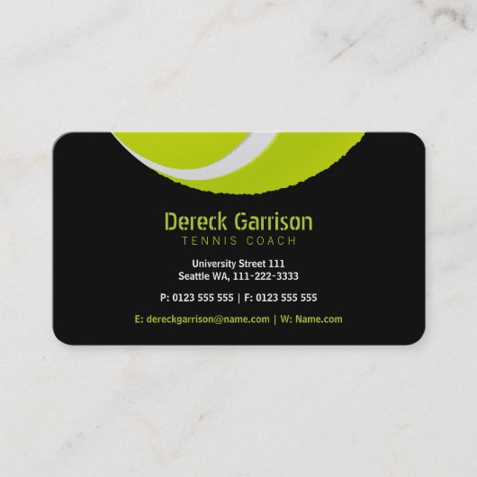 Carte De Visite Entraîneur de tennis | Leçons de pratique de forma (Devant)