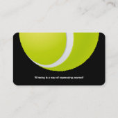 Carte De Visite Entraîneur de tennis | Leçons de pratique de forma (Dos)