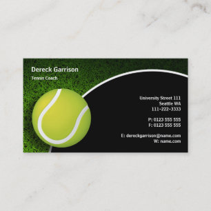 Carte De Visite Entraîneur de tennis Leçons de pratique des for