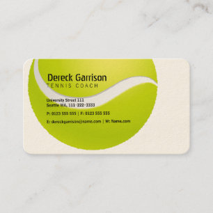 Carte De Visite Entraîneur de tennis Leçons de pratique des for