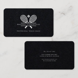Carte De Visite Entraîneur de Tennis Moderne Minimaliste