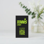 Carte De Visite Entraîneur de tennis noir (Debout devant)
