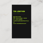 Carte De Visite Entraîneur de tennis noir (Dos)