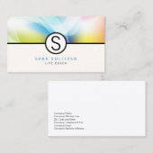 Carte De Visite Entraîneur de vie Compétences spéciales Monogramme (Devant / Derrière)