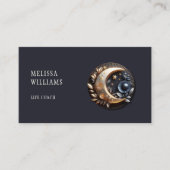 Carte De Visite Entraîneur de vie féminine 3D Moon (Devant)