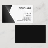 Carte De Visite Entraîneur de vie moderne noir et blanc (Devant / Derrière)