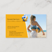 Carte De Visite Entraîneur de volley-ball | Leçons de pratique de  (Devant)