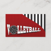 Carte De Visite Entraîneur de volley-ball - Rouge (Dos)