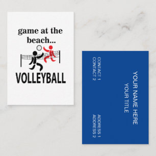 Carte De Visite Entraîneur de Volleyball de Beach Volleyball