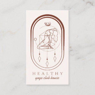 Carte De Visite Entraîneur de yoga de géométrie secrète de beauté