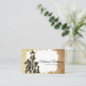 Carte De Visite Entraîneur d'échecs King Metallic Gold Faux (Debout devant)