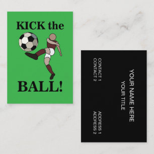 Carte De Visite Entraîneur d'entraîneur sportif de football