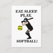 Carte De Visite Entraîneur d'entraîneurs sportifs de softball (Devant)