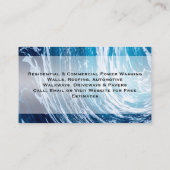 Carte De Visite Entraîneur d'ondulation de pression de lavage Bleu (Dos)