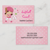 Carte De Visite Entraîneur du base-ball (Devant / Derrière)