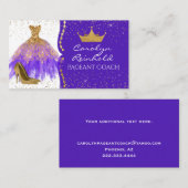 Carte De Visite Entraîneur du concours de brillance violette et or (Devant / Derrière)