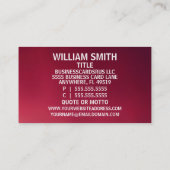 Carte De Visite Entraîneur Élégant Nom Plaque (Dos)