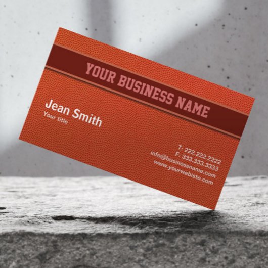 Carte De Visite Entraîneur en cuir de basket-ball