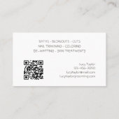 Carte De Visite Entraîneur En Grooming De Chiens Assis À Pied (Dos)