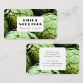 Carte De Visite Entraîneur en santé nutritionniste Chef Vegan Arti (Devant / Derrière)