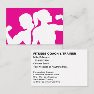 Carte De Visite Entraîneur et Coach de Fitness Moderne
