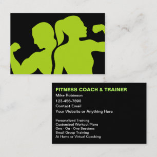 Carte De Visite Entraîneur et Coach de Fitness Moderne