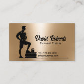 Carte De Visite Entraîneur Fitness Entraîneur Gym Moderne Faux Gol (Devant)