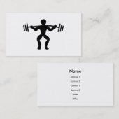 Carte De Visite Entraîneur/haltérophile (Devant / Derrière)