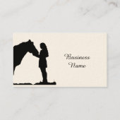 Carte De Visite Entraîneur instructeur d'équitation sur mesure (Dos)