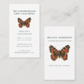 Carte De Visite Entraîneur minimal de vie papillon (Devant / Derrière)