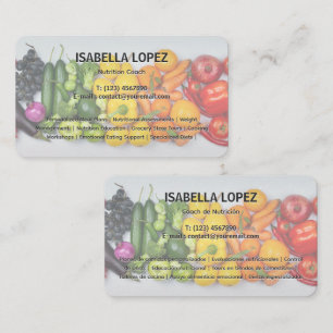 Carte De Visite Entraîneur nutritionnel bilingue