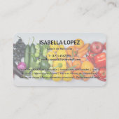 Carte De Visite Entraîneur nutritionnel bilingue (Dos)