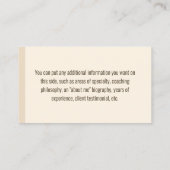 Carte De Visite Entraîneur parental (Dos)