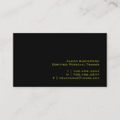 Carte De Visite Entraîneur personnel certifié (Dos)