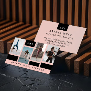 Carte De Visite Entraîneur Personnel de Fitness avec Grille de Pho