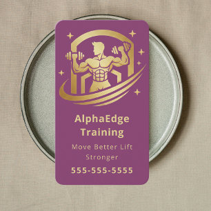 Carte De Visite Entraîneur Personnel de Fitness de Luxe Coach de G