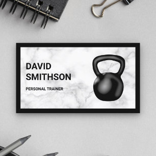 Carte De Visite Entraîneur Personnel de Fitness Kettlebell en Marb