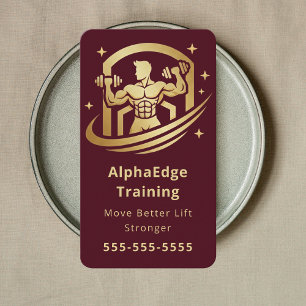 Carte De Visite Entraîneur Personnel de Fitness Moderne Coach de M