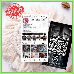 Carte De Visite Entraîneur Personnel de Fitness Moderne & Tendance