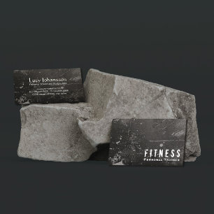 Carte De Visite Entraîneur Personnel de Fitness Professionnel Blac